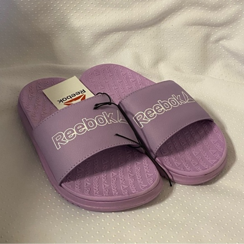 Reebok Shoes Slides Girls Size 1 Purple Slip On New With Tags